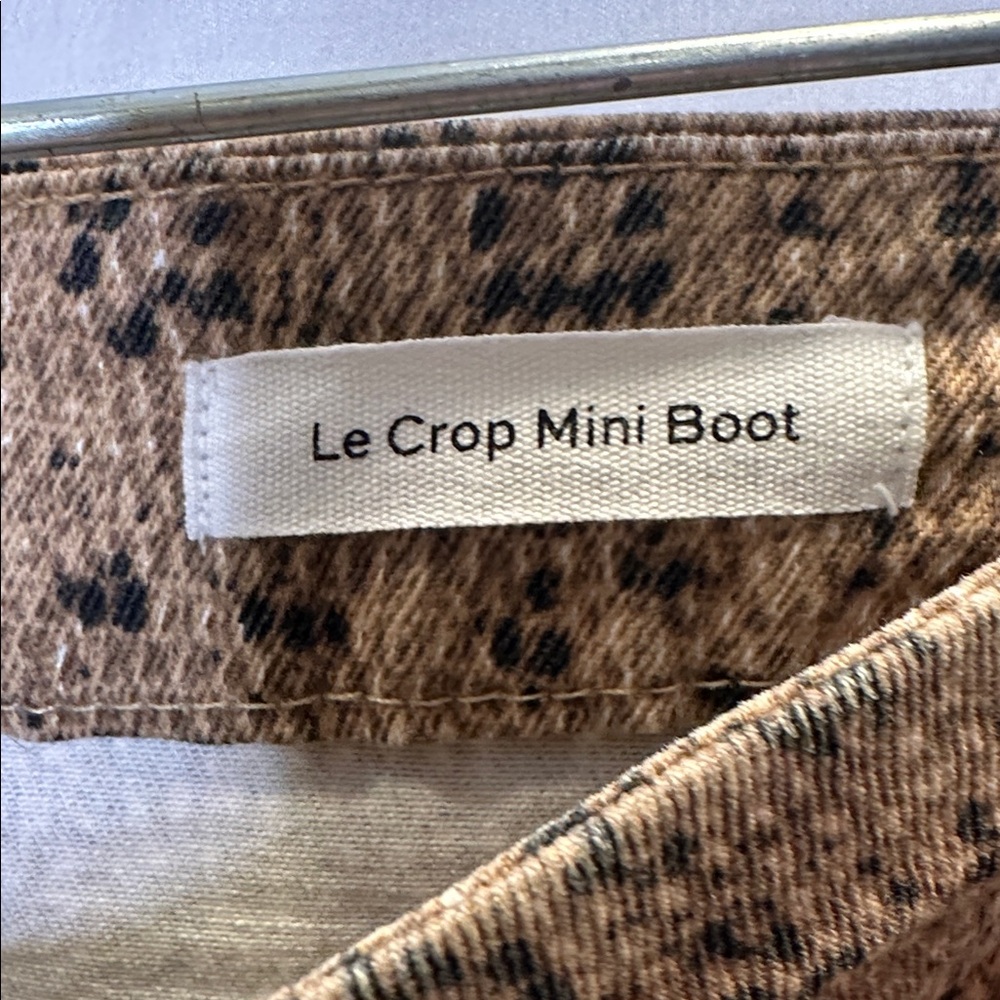 Frame Denim Le Crop Mini Boot pant in snakeskin print.  Size 30. Like new. - Picture 3 of 5